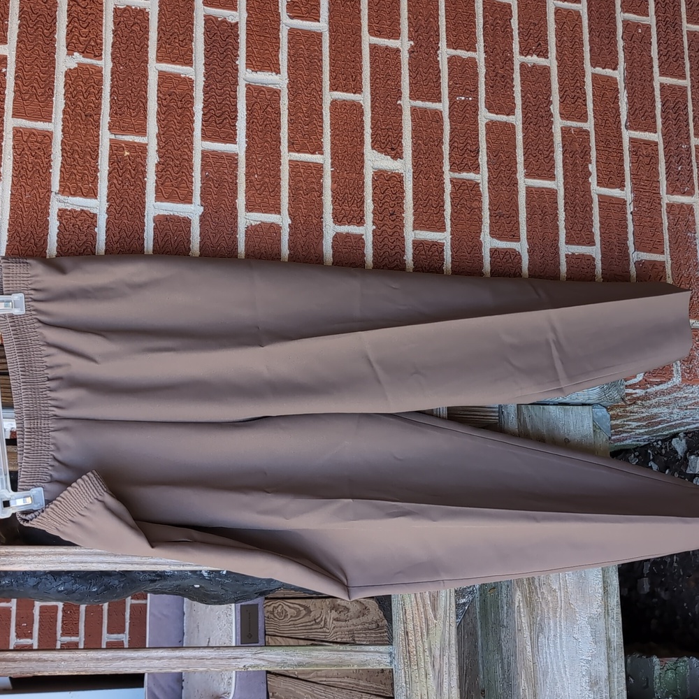 EHL Vintage 90s Tan Dress Trousers Women's 20W Petite Made In Canada Pleats